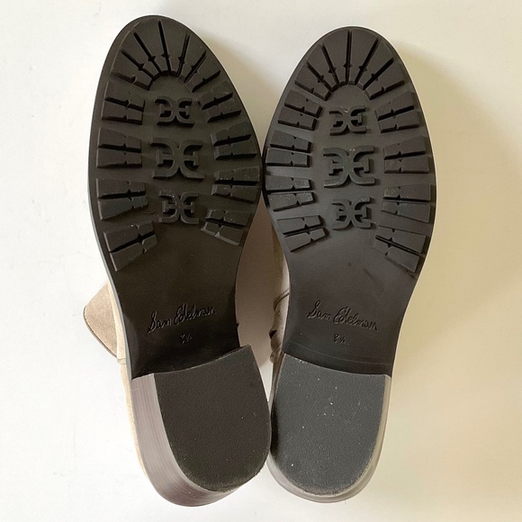 SAM EDELMAN Pryce Tan Waterproof Ankle Boots Size 8.5 Like New Condition - Picture 6 of 8